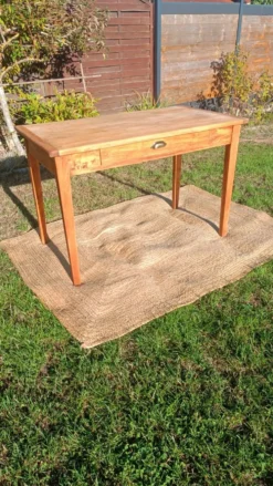 Table bureau bois brut