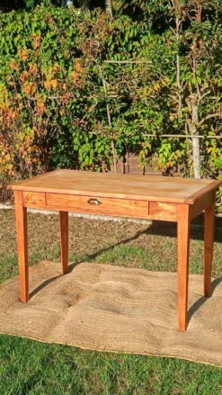 Table bureau bois brut