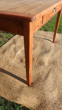 Table bureau bois brut