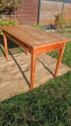 Table bureau bois brut
