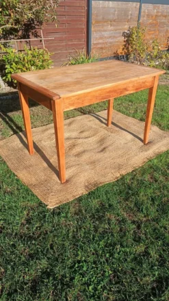 Table bureau bois brut