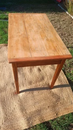 Table bureau bois brut