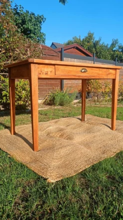 Table bureau bois brut