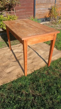 Table bureau bois brut