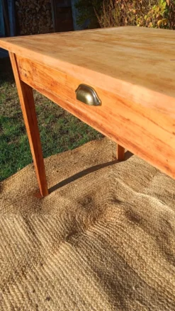 Table bureau bois brut