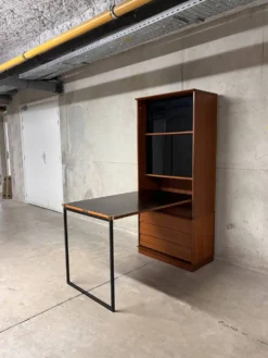 Table bureau escamotable commode meuble Oscar vintage années 60