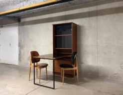 Table bureau escamotable commode meuble Oscar vintage années 60