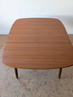 Table carrée teck scandinave extensible années 60