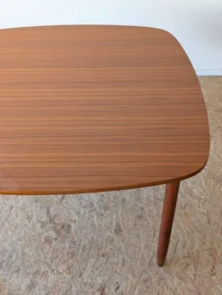 Table carrée teck scandinave extensible années 60