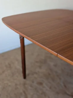 Table carrée teck scandinave extensible années 60