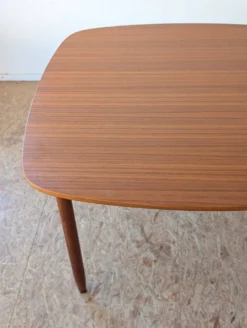 Table carrée teck scandinave extensible années 60