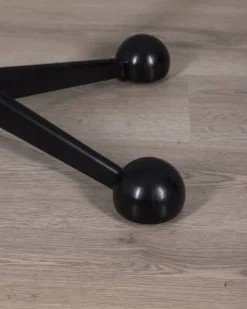 Table chariot vintage en métal noir et verre d'Allegri des années 1970