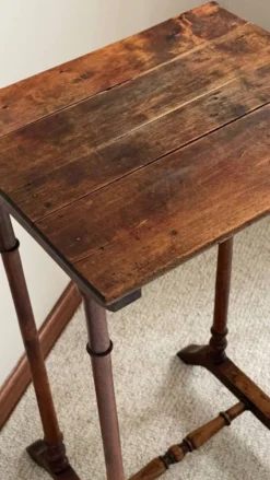 TABLE CHEVET Ancienne Bois Tourné