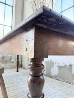 Table chêne massif 1900 style drapière XL 250cm