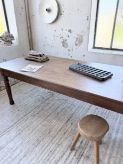 Table chêne massif 1900 style drapière XL 250cm