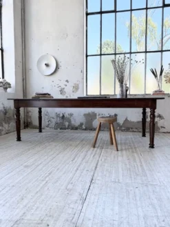Table chêne massif 1900 style drapière XL 250cm