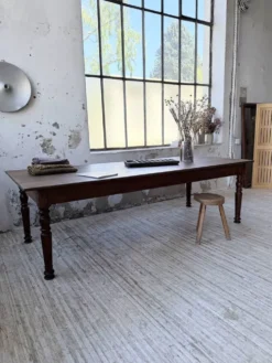 Table chêne massif 1900 style drapière XL 250cm