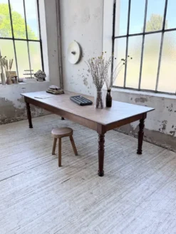 Table chêne massif 1900 style drapière XL 250cm