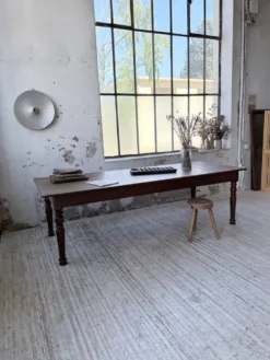 Table chêne massif 1900 style drapière XL 250cm