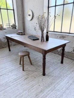 Table chêne massif 1900 style drapière XL 250cm