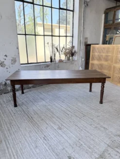 Table chêne massif 1900 style drapière XL 250cm