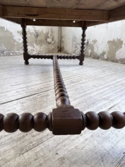 Table chêne massif 1900 style drapière XL 280cm avec allonges