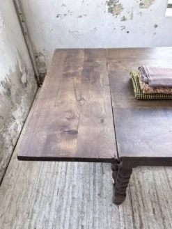 Table chêne massif 1900 style drapière XL 280cm avec allonges