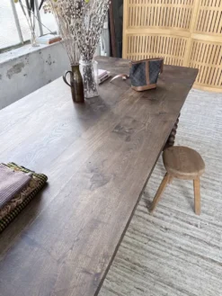 Table chêne massif 1900 style drapière XL 280cm avec allonges