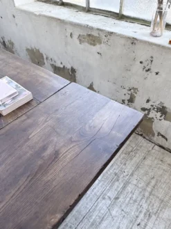 Table chêne massif 1900 style drapière XL 280cm avec allonges