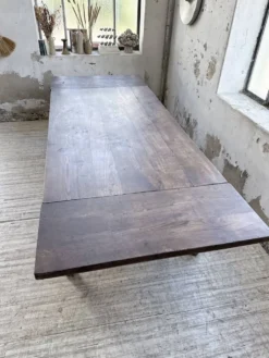 Table chêne massif 1900 style drapière XL 280cm avec allonges