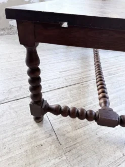 Table chêne massif 1900 style drapière XL 280cm avec allonges