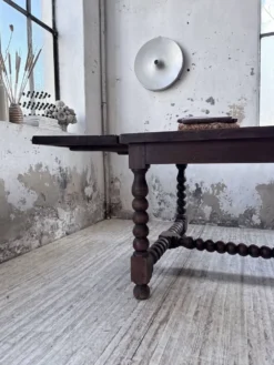 Table chêne massif 1900 style drapière XL 280cm avec allonges