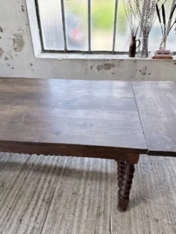 Table chêne massif 1900 style drapière XL 280cm avec allonges