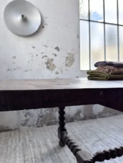 Table chêne massif 1900 style drapière XL 280cm avec allonges