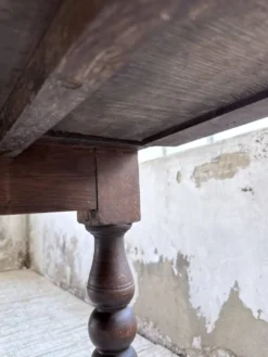 Table chêne massif 1900 style drapière XL 280cm avec allonges