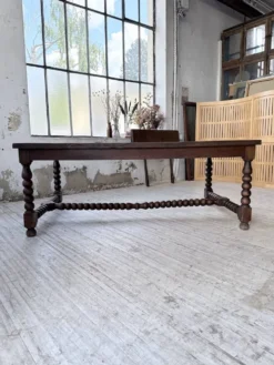 Table chêne massif 1900 style drapière XL 280cm avec allonges