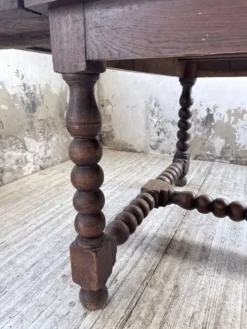 Table chêne massif 1900 style drapière XL 280cm avec allonges