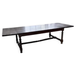 Table chêne massif 1900 style drapière XL 280cm avec allonges