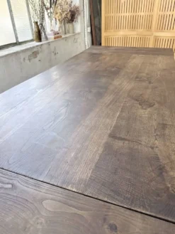 Table chêne massif 1900 style drapière XL 280cm avec allonges