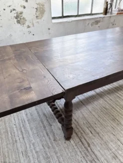 Table chêne massif 1900 style drapière XL 280cm avec allonges