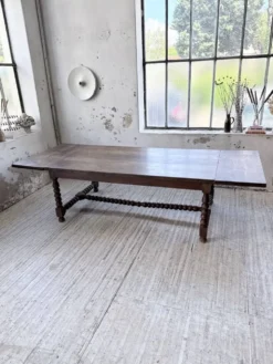 Table chêne massif 1900 style drapière XL 280cm avec allonges