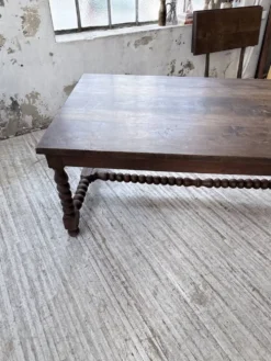 Table chêne massif 1900 style drapière XL 280cm avec allonges