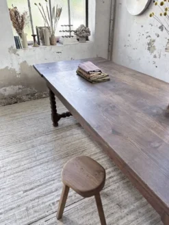Table chêne massif 1900 style drapière XL 280cm avec allonges