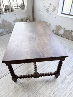 Table chêne massif 1900 style drapière XL 280cm avec allonges