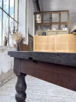 Table chêne massif 1900 style drapière XL 280cm avec allonges