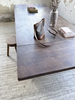 Table chêne massif 1900 style drapière XL 280cm avec allonges