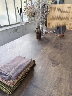 Table chêne massif 1900 style drapière XL 280cm avec allonges