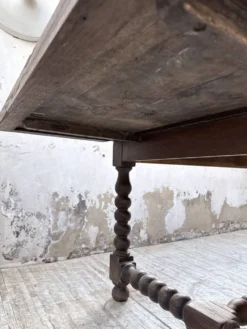 Table chêne massif 1900 style drapière XL 280cm avec allonges
