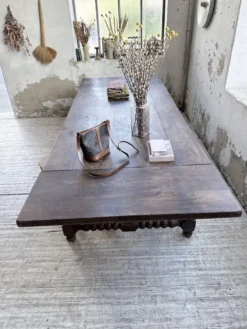 Table chêne massif 1900 style drapière XL 280cm avec allonges