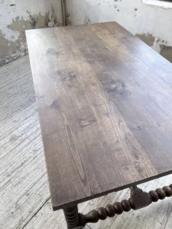 Table chêne massif 1900 style drapière XL 280cm avec allonges